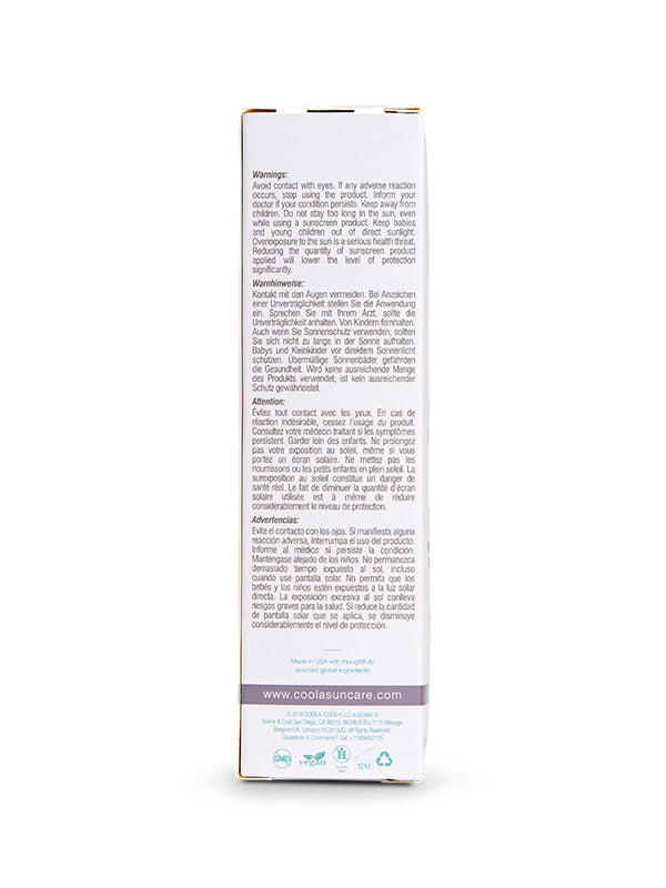 Coola Mineral Face Moisturizer SPF 30  Matte Finish Cucumber 50 ml